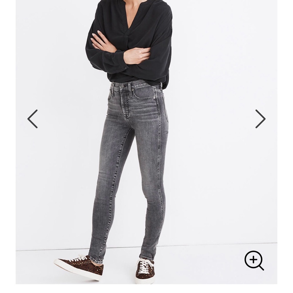 Petite 10” high-rise skinny jeans in oakwood wash